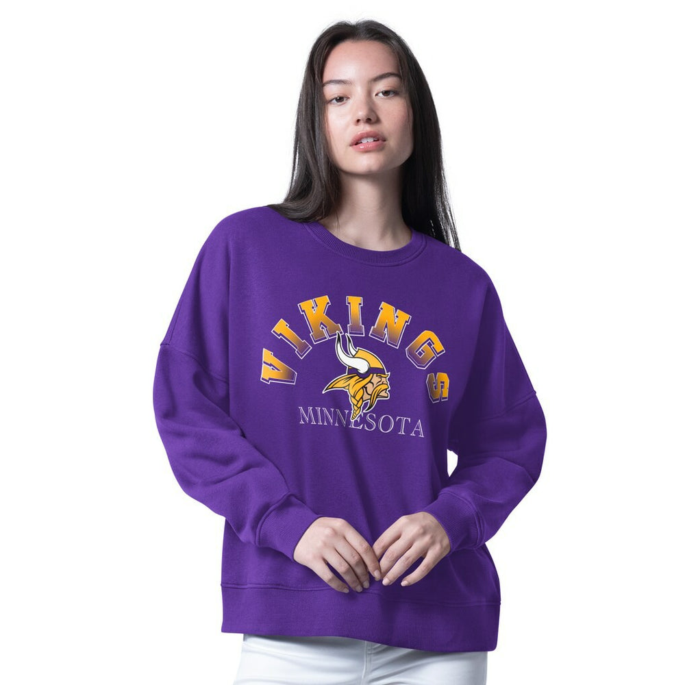 Minnesota Vikings G-III 4Her by Carl Banks Women's Oversized Feud Sweatshirt Purple