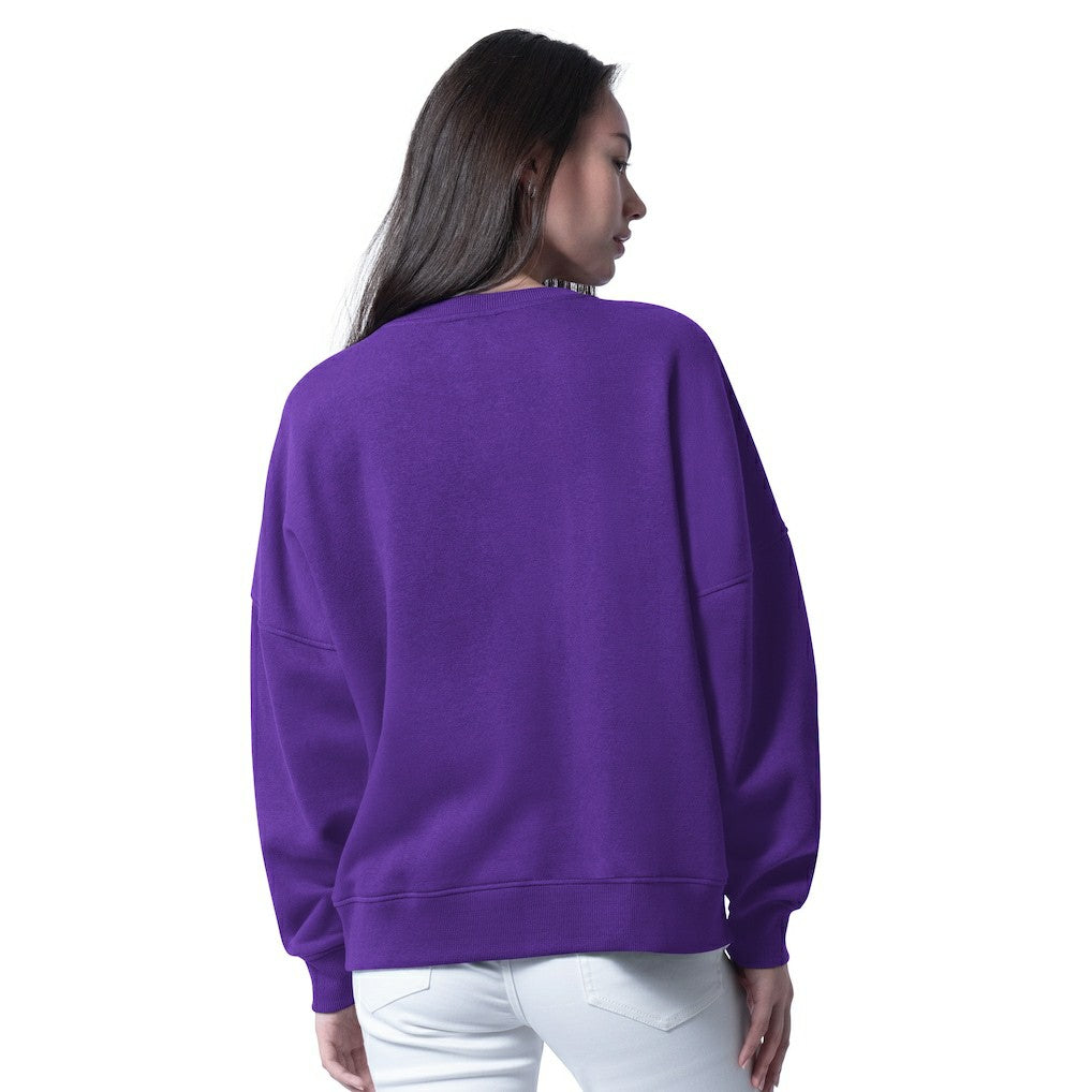 Minnesota Vikings G-III 4Her by Carl Banks Women's Oversized Feud Sweatshirt Purple