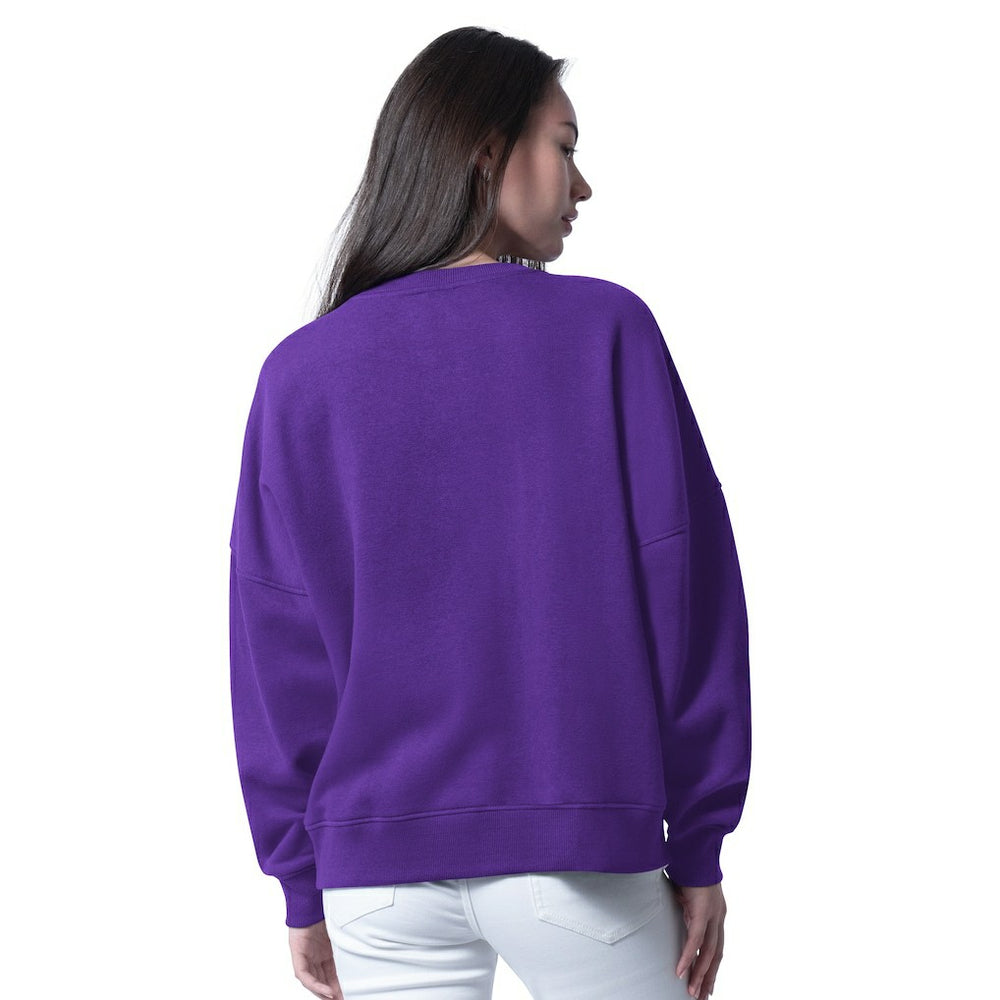 Minnesota Vikings G-III 4Her by Carl Banks Women's Oversized Feud Sweatshirt Purple