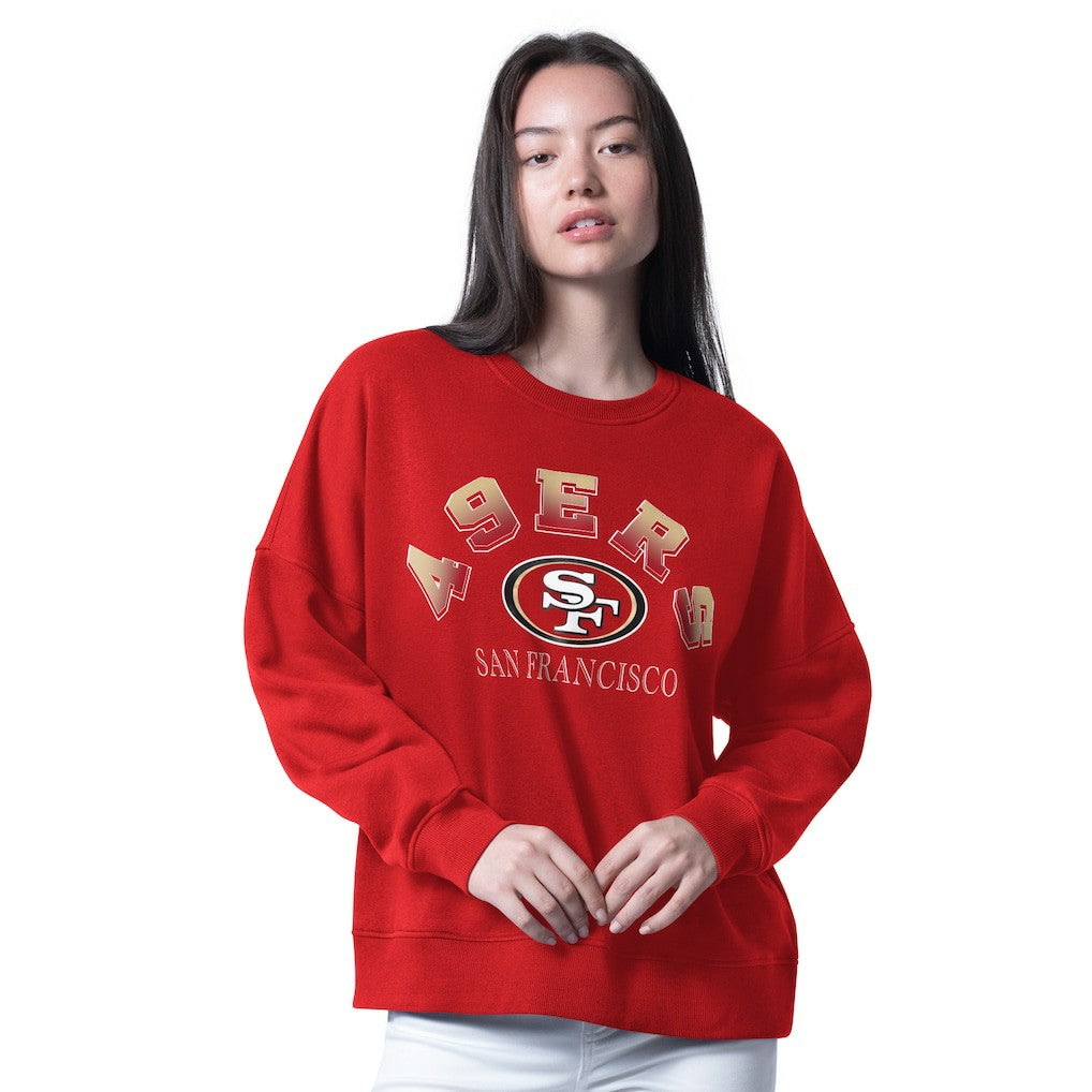 San Francisco 49ers G-III 4Her by Carl Banks Women's Oversized Feud Sweatshirt Scarlet