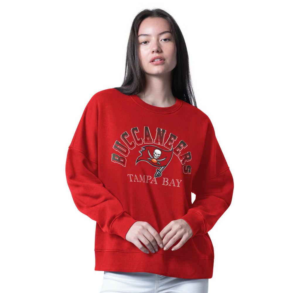 Tampa Bay Buccaneers G-III 4Her by Carl Banks Women's Oversized Feud Sweatshirt Red