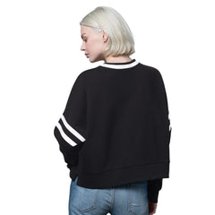 Jacksonville Jaguars Starter Women's Rally Drop Shoulder Cropped Sweatshirt Black