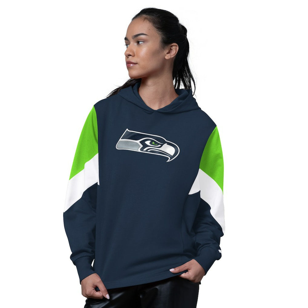 Seattle Seahawks Starter Women's Scrimmage Hoodie College Navy