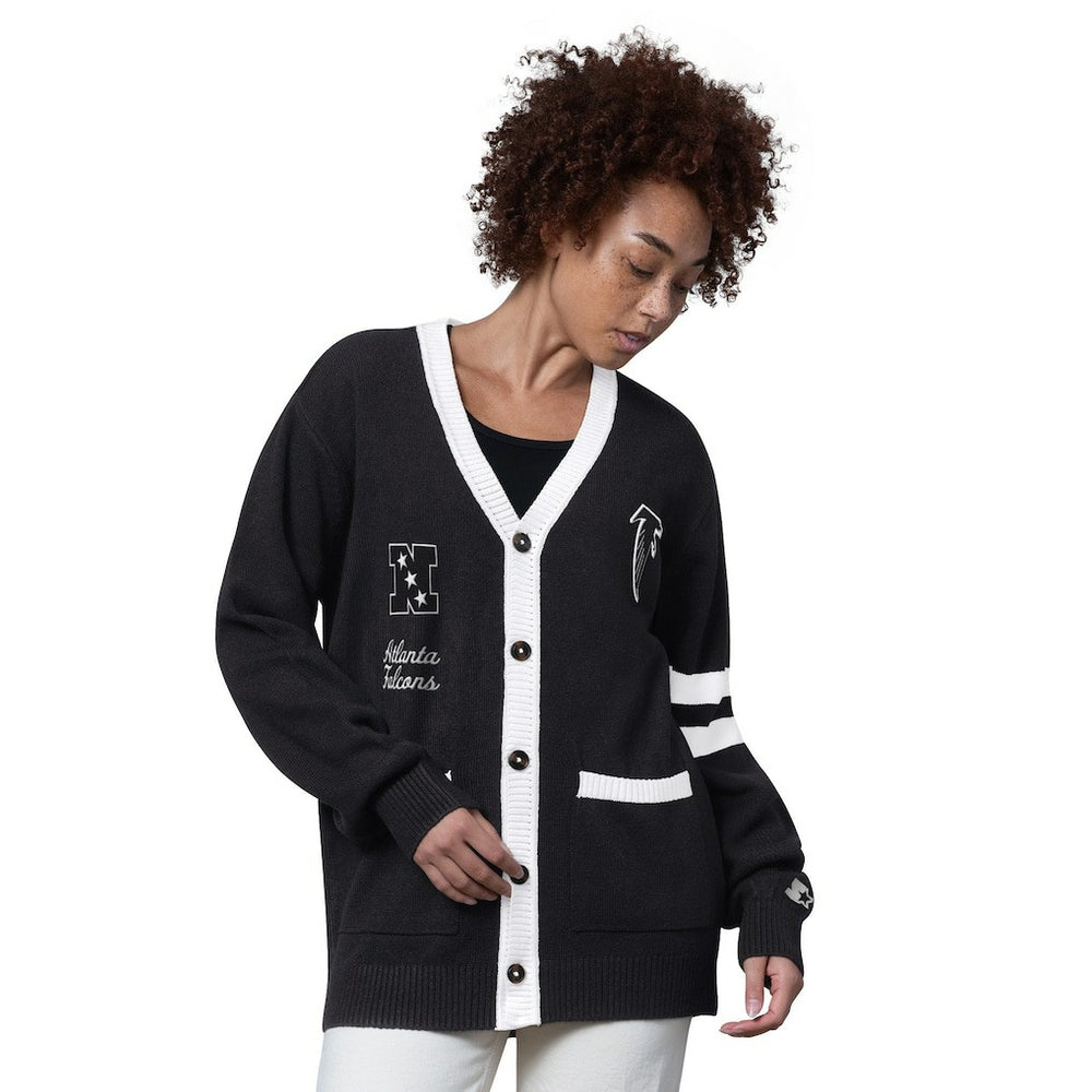 Atlanta Falcons Starter Women's Back Shot Button-Up Cardigan Black