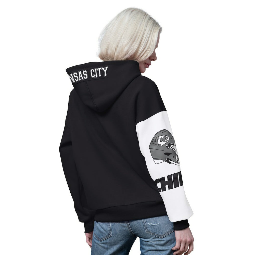 Kansas City Chiefs Starter Women's 4th Down Full-Zip Hoodie Black