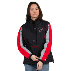 Houston Texans Starter Women's Thursday Night Gridiron Half-Zip Jacket Black/Red