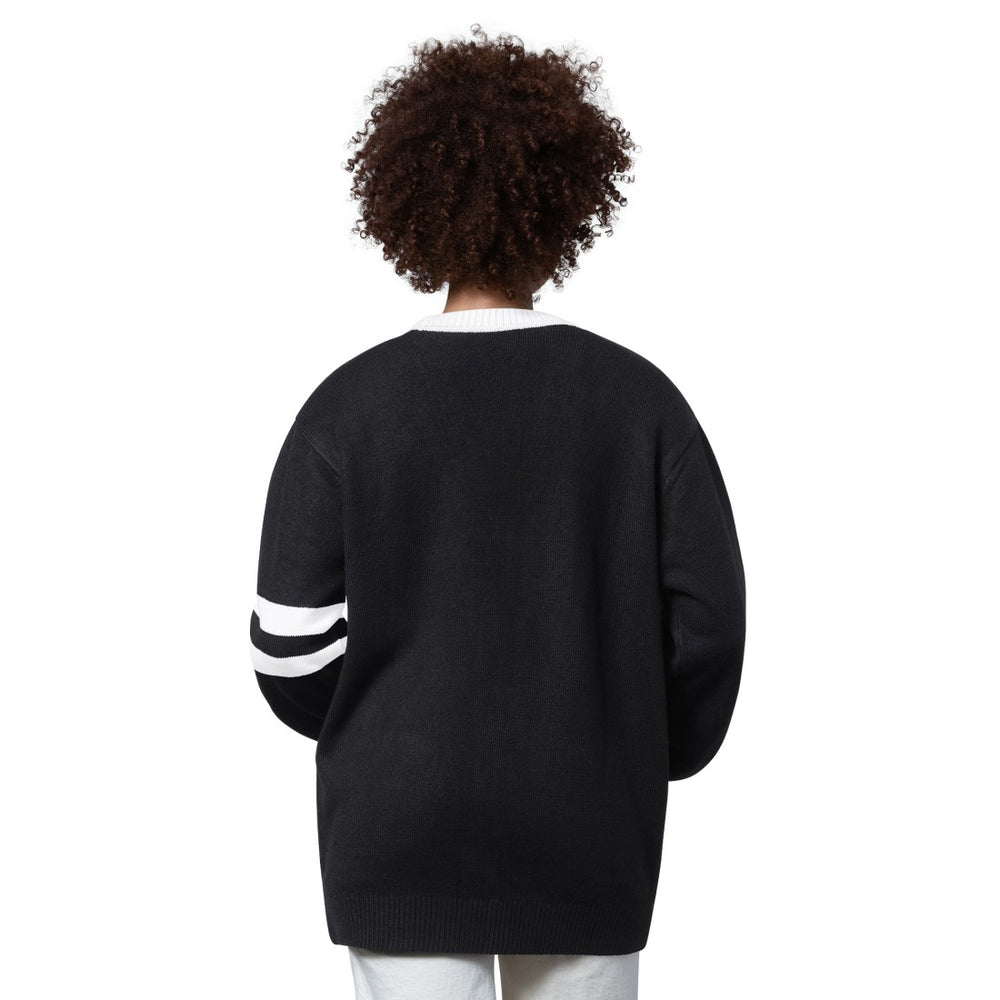 Detroit Lions Starter Women's Back Shot Button-Up Cardigan Black