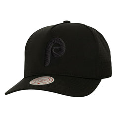 Philadelphia Phillies Mitchell & Ness Perfect Icon Pro Pinch Snapback Hat - Black Hats