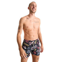 Kansas City Chiefs Chubbies The Neon 5.5" Classic Lined Swim Trunks Black
