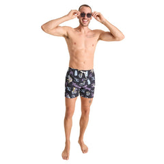 Minnesota Vikings Chubbies The Neon 5.5" Classic Lined Swim Trunks Black