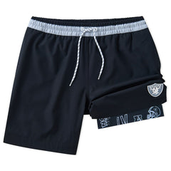 Las Vegas Raiders Chubbies 5.5" Classic Lined Swim Trunks Black