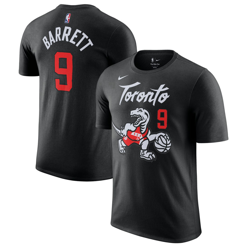 RJ Barrett Toronto Raptors Unisex 2025/26 City Edition Name & Number T-Shirt Black
