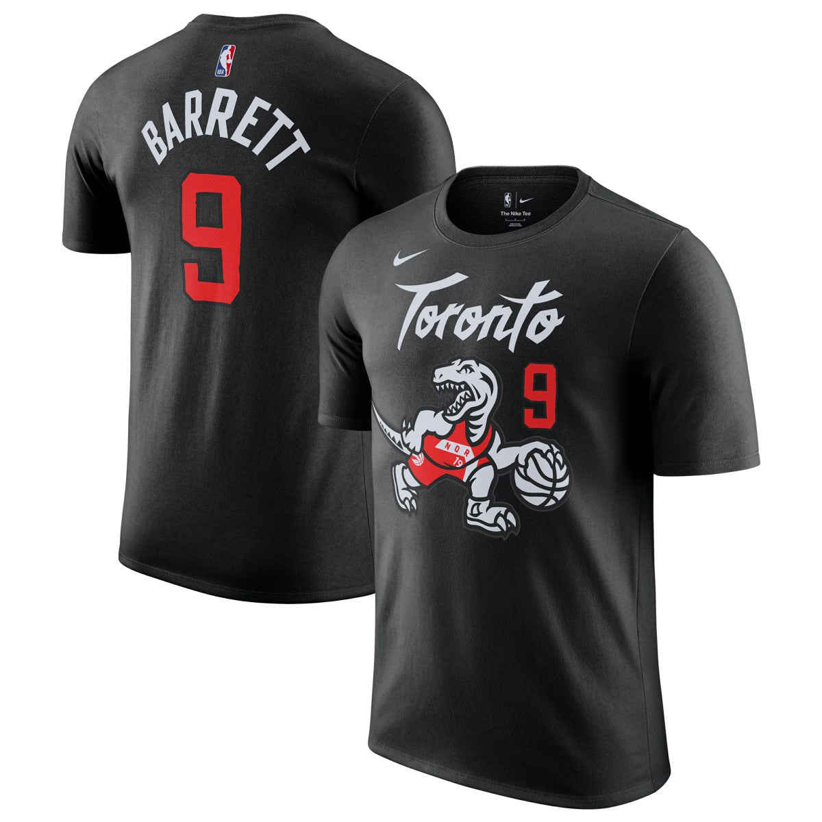 RJ Barrett Toronto Raptors Unisex 2025/26 City Edition Name & Number T-Shirt Black
