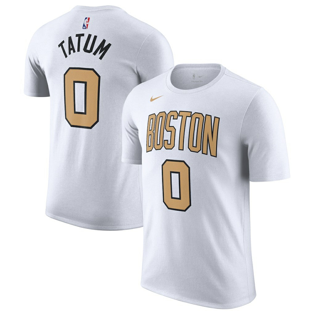 Jayson Tatum Boston Celtics Unisex 2025/26 City Edition Name & Number T-Shirt White