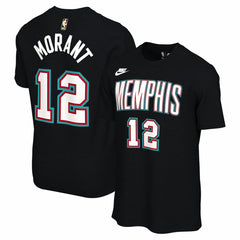 Ja Morant Memphis Grizzlies Unisex Name & Number T-Shirt Classic Edition Black