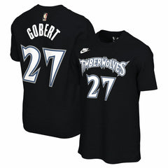 Rudy Gobert Minnesota Timberwolves Unisex Name & Number T-Shirt Classic Edition Black