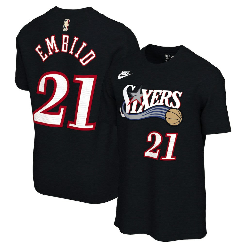 Joel Embiid Philadelphia 76ers Unisex Name & Number T-Shirt Classic Edition Black