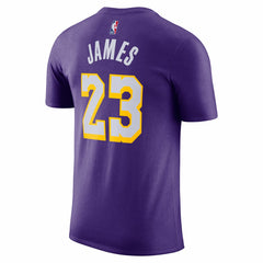 LeBron James Los Angeles Lakers Jordan Brand Unisex Name & Number T-Shirt Statement Edition Purple