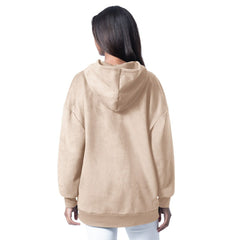 Washington Commanders G-III 4Her by Carl Banks Women's Best Hitter Oversized Tunic Pullover Hoodie Cream