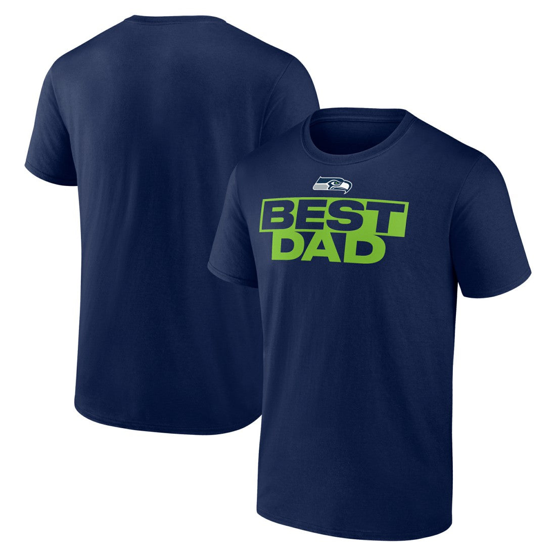 Seattle Seahawks Best Dad Father's Day T-Shirt College Navy