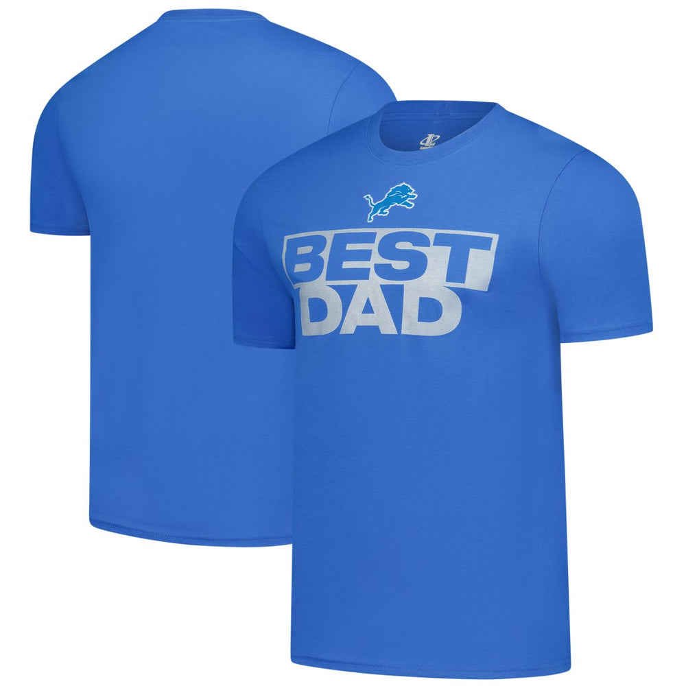 Detroit Lions Best Dad Father's Day T-Shirt Blue