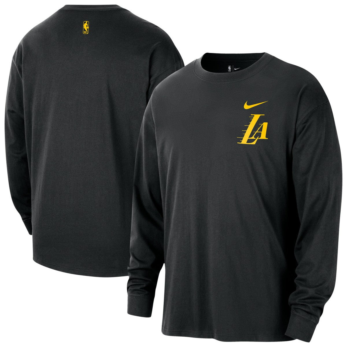 Los Angeles Lakers 2025/26 City Edition Remix Essential Logo Long Sleeve T-Shirt Black