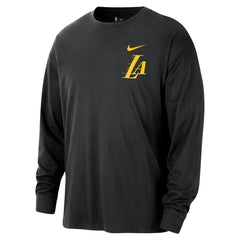 Los Angeles Lakers 2025/26 City Edition Remix Essential Logo Long Sleeve T-Shirt Black