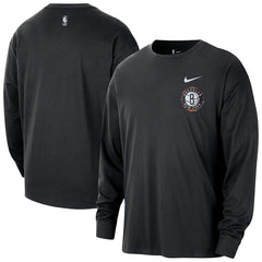 Brooklyn Nets 2025/26 City Edition Remix Essential Logo Long Sleeve T-Shirt Black