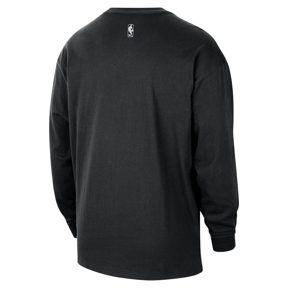 Brooklyn Nets 2025/26 City Edition Remix Essential Logo Long Sleeve T-Shirt Black