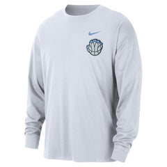 Memphis Grizzlies 2025/26 City Edition Remix Essential Logo Long Sleeve T-Shirt White