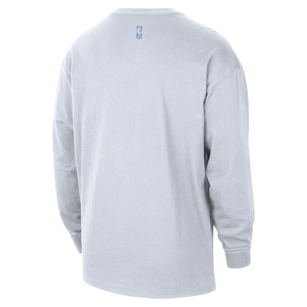 Memphis Grizzlies 2025/26 City Edition Remix Essential Logo Long Sleeve T-Shirt White