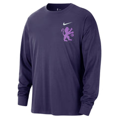 Sacramento Kings 2025/26 City Edition Remix Essential Logo Long Sleeve T-Shirt Purple