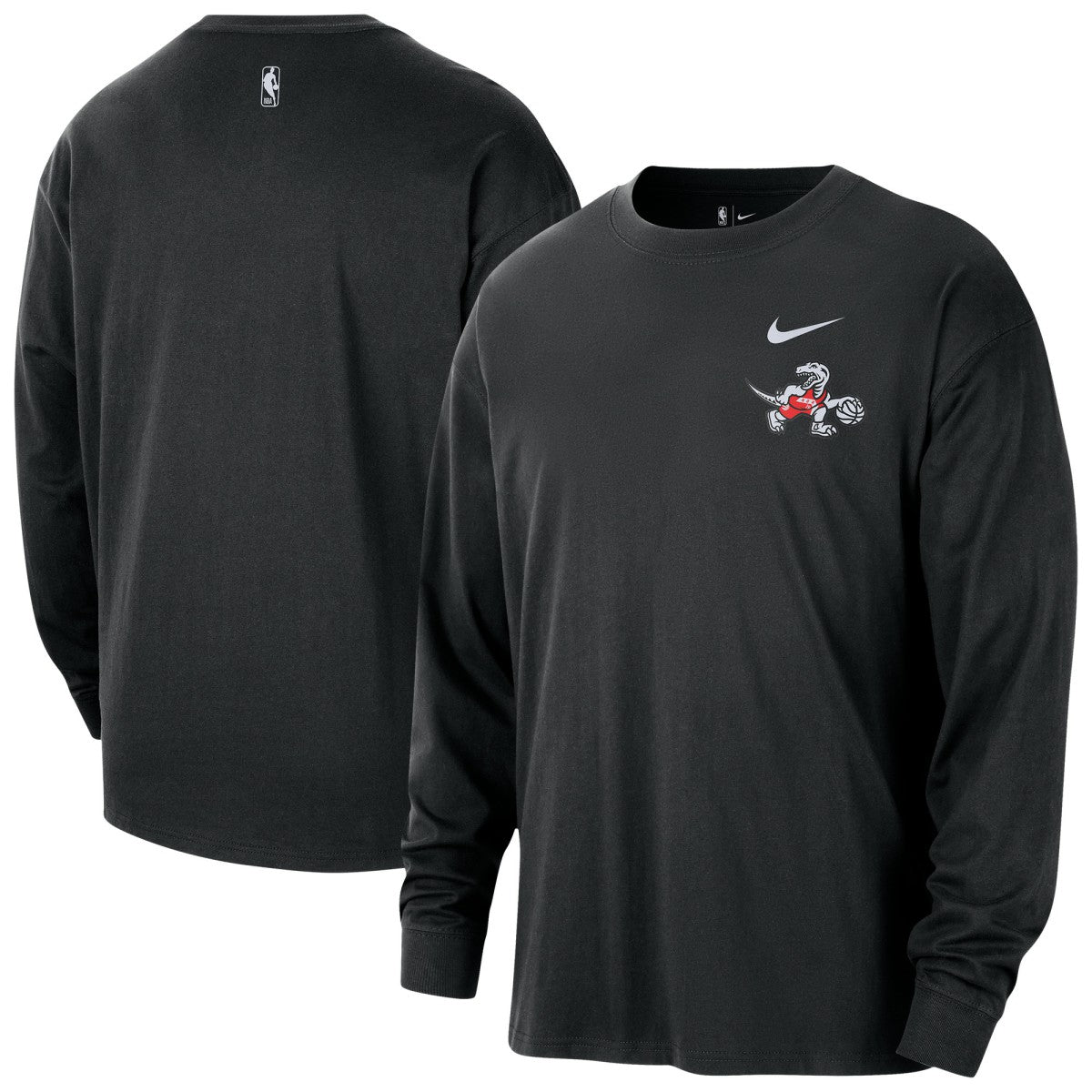 Toronto Raptors 2025/26 City Edition Remix Essential Logo Long Sleeve T-Shirt Black