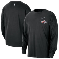 Toronto Raptors 2025/26 City Edition Remix Essential Logo Long Sleeve T-Shirt Black