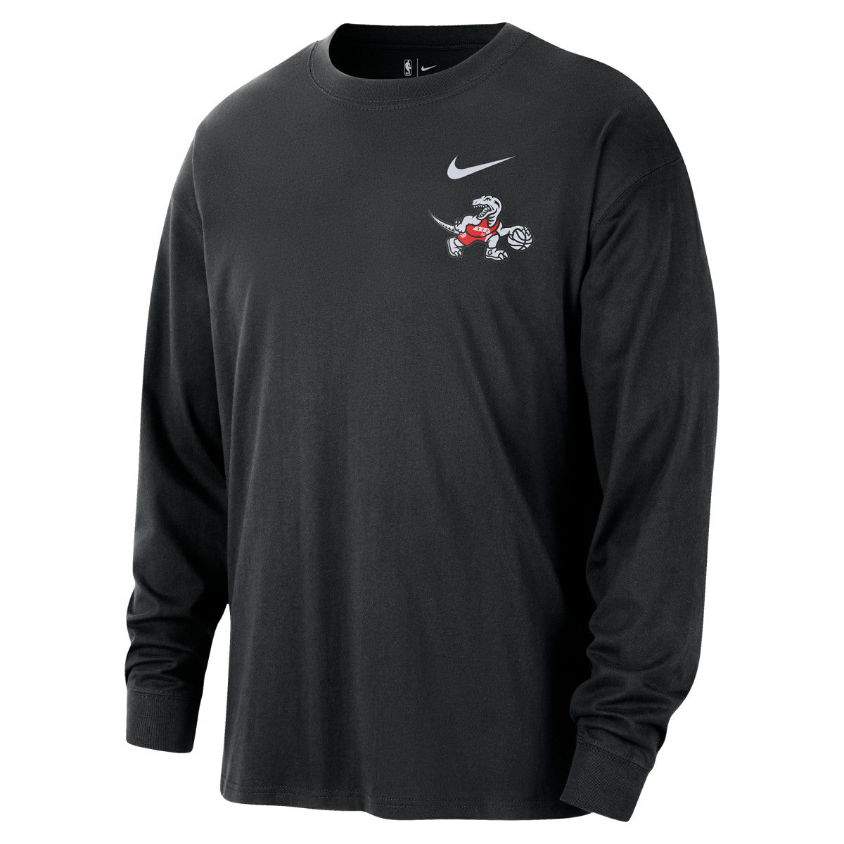 Toronto Raptors 2025/26 City Edition Remix Essential Logo Long Sleeve T-Shirt Black