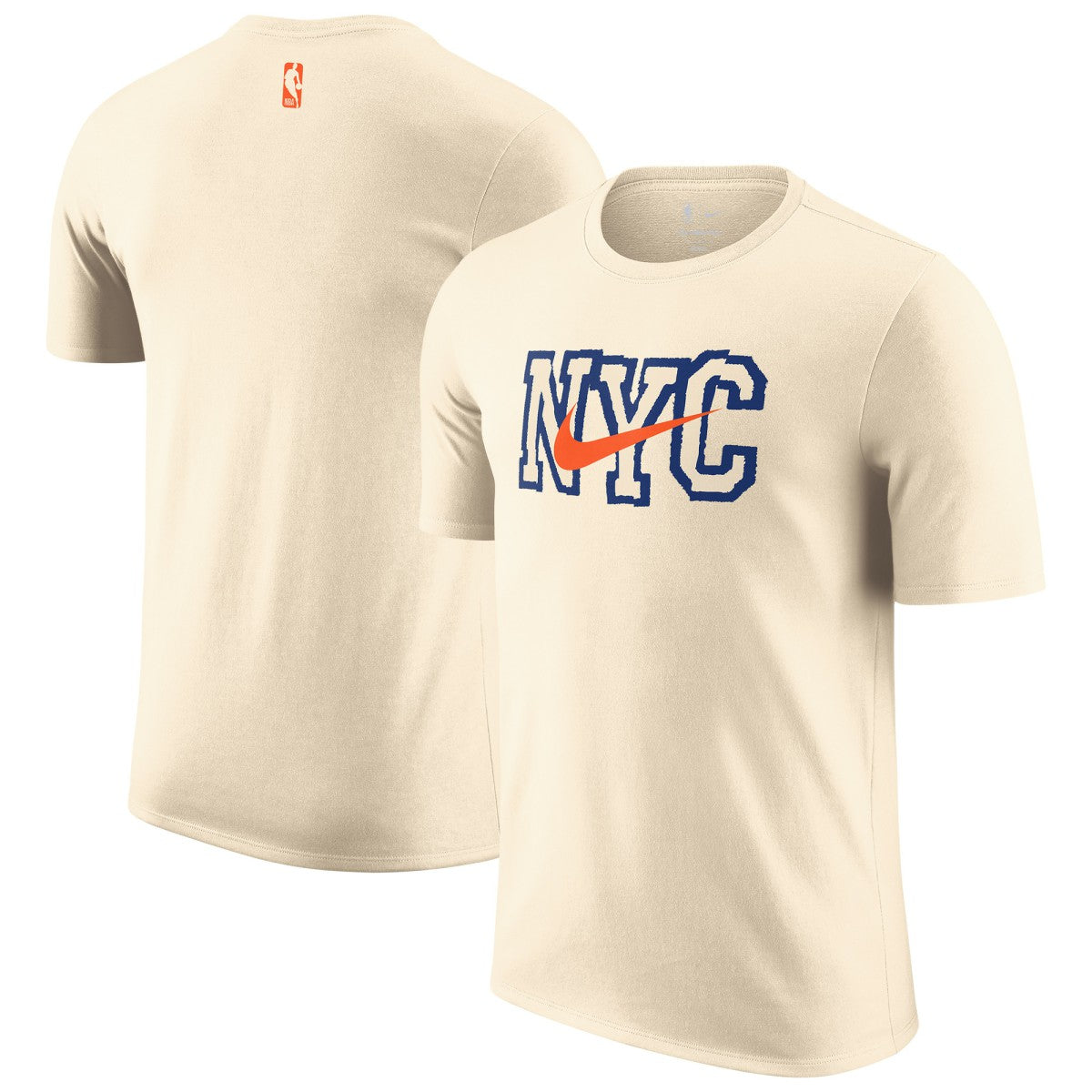 New York Knicks 2025/26 City Edition Remix Essential Logo T-Shirt Natural