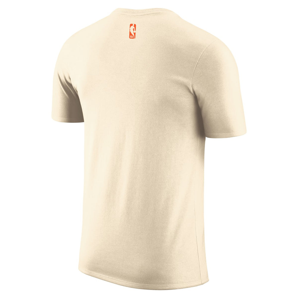 New York Knicks 2025/26 City Edition Remix Essential Logo T-Shirt Natural