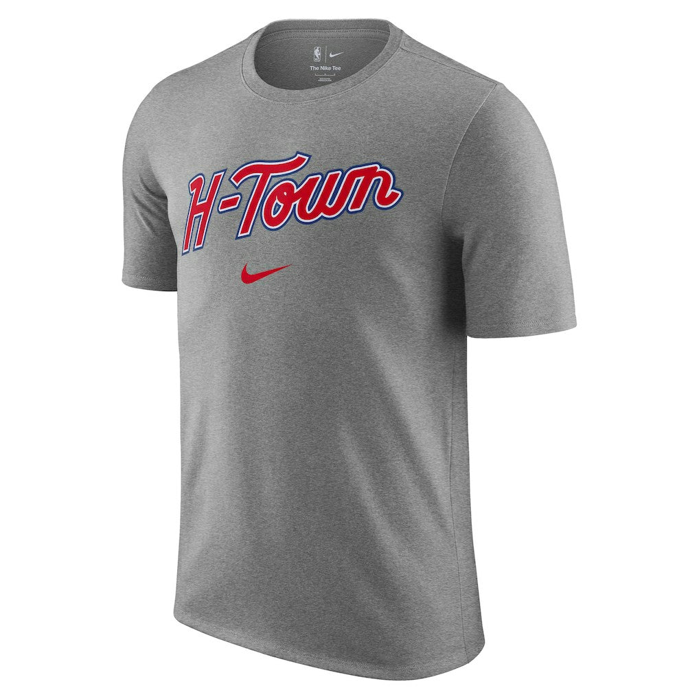 Houston Rockets 2025/26 City Edition Remix Essential Logo T-Shirt Heather Gray