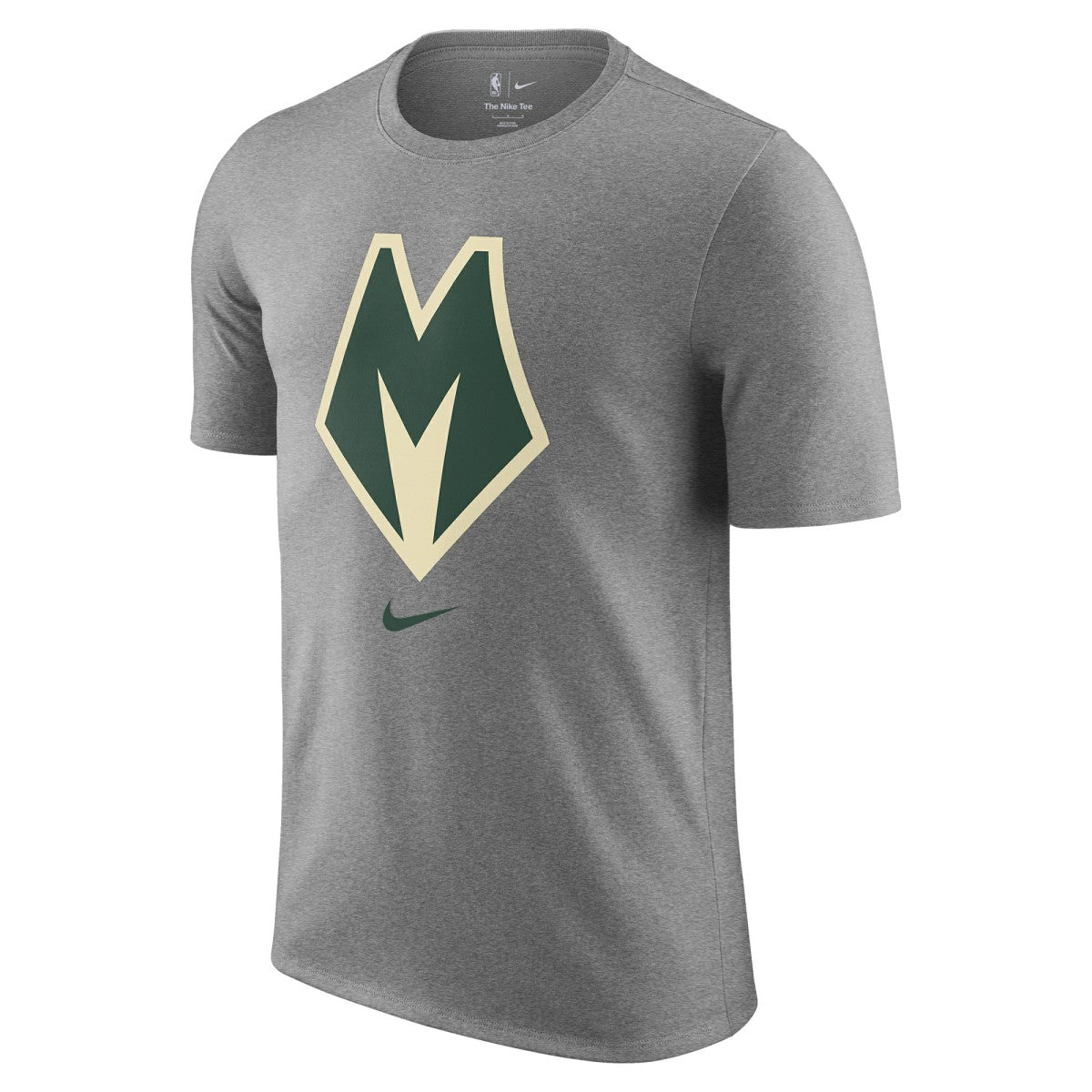 Milwaukee Bucks 2025/26 City Edition Remix Essential Logo T-Shirt Heather Gray