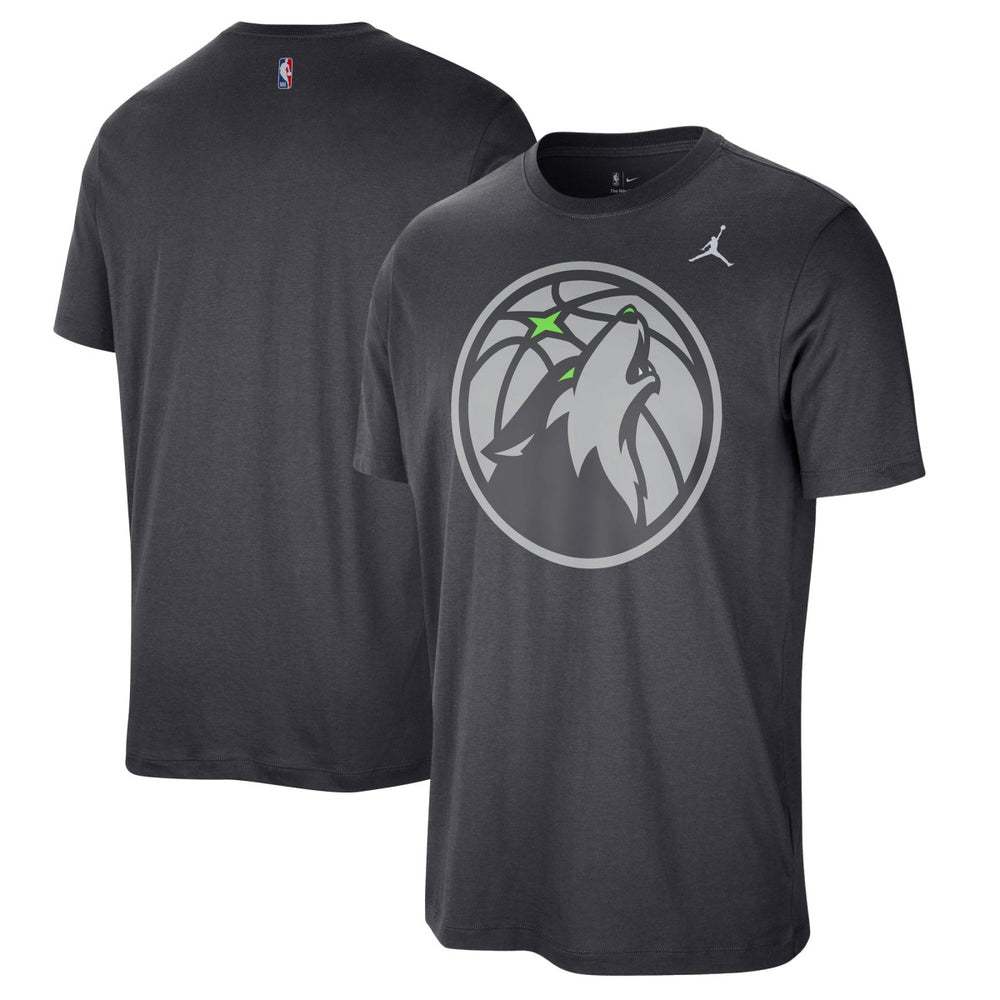 Minnesota Timberwolves Jordan Brand Statement Edition Essential T-Shirt Anthracite