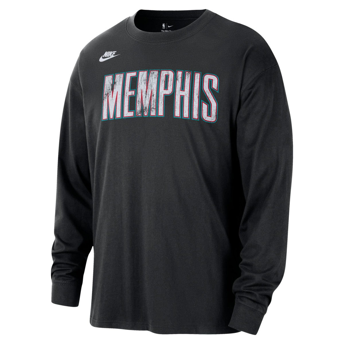 Memphis Grizzlies Unisex Classic Edition Hardwood Classics Essential Logo Long Sleeve T-Shirt Black