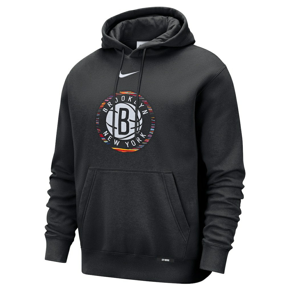 Brooklyn Nets 2025/26 City Edition Essential Logo Remix Hoodie Black