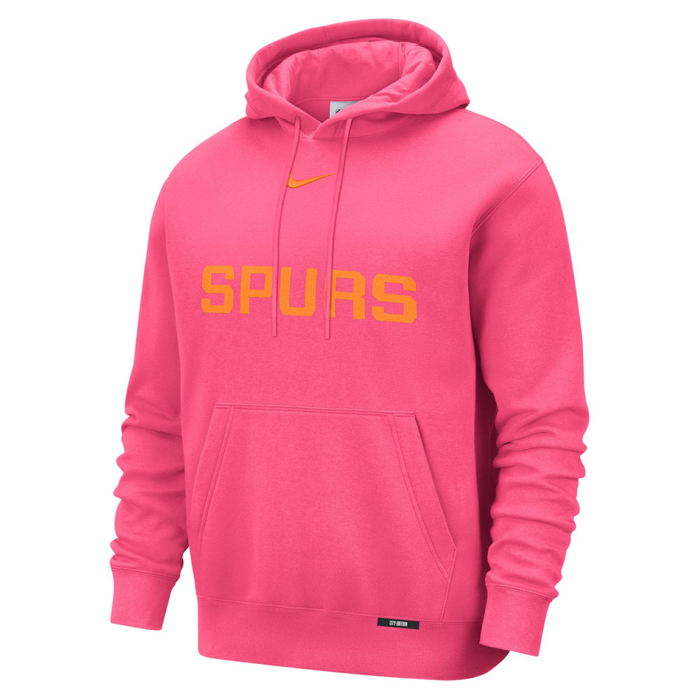 San Antonio Spurs 2025/26 City Edition Essential Logo Remix Hoodie Pink