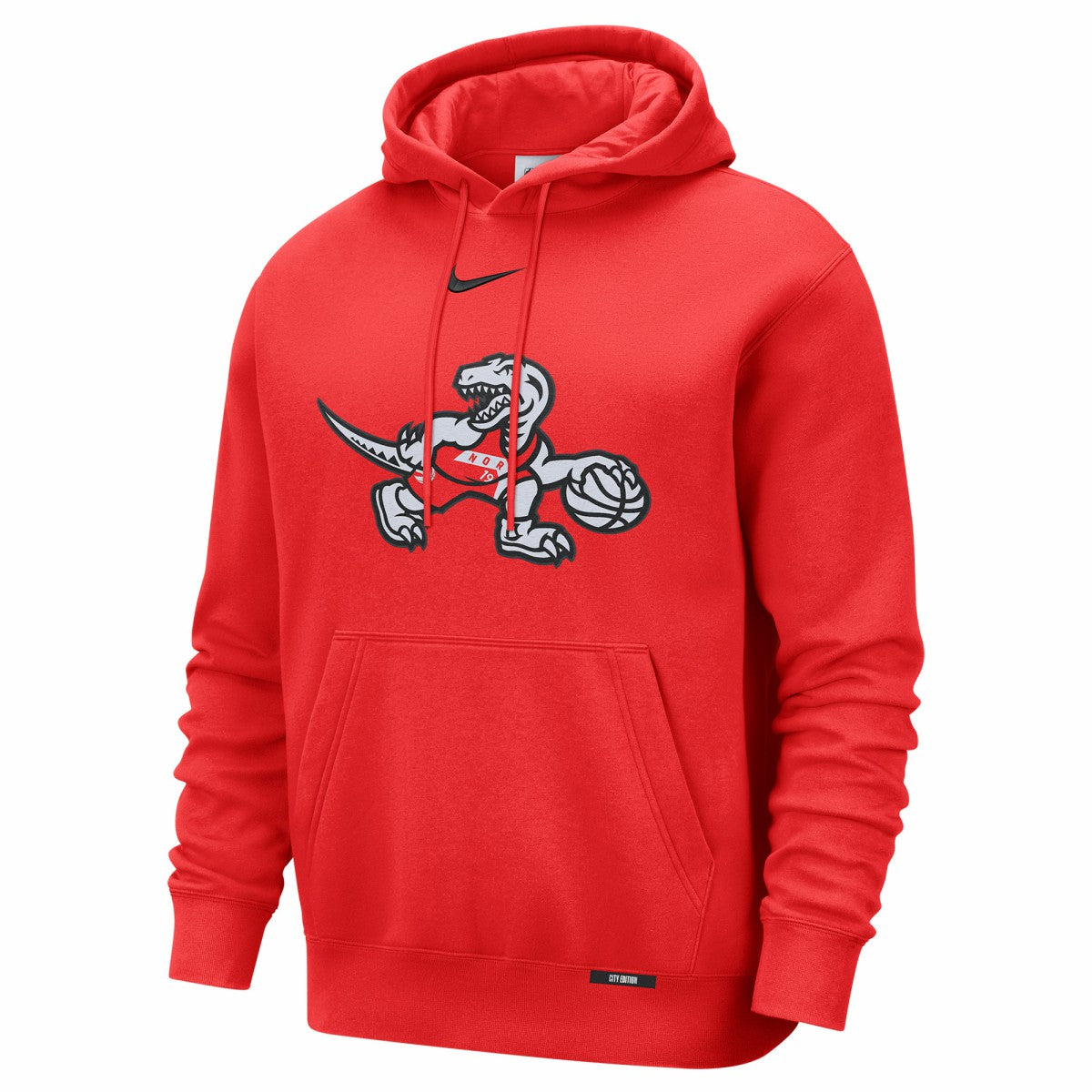 Toronto Raptors 2025/26 City Edition Essential Logo Remix Hoodie Red