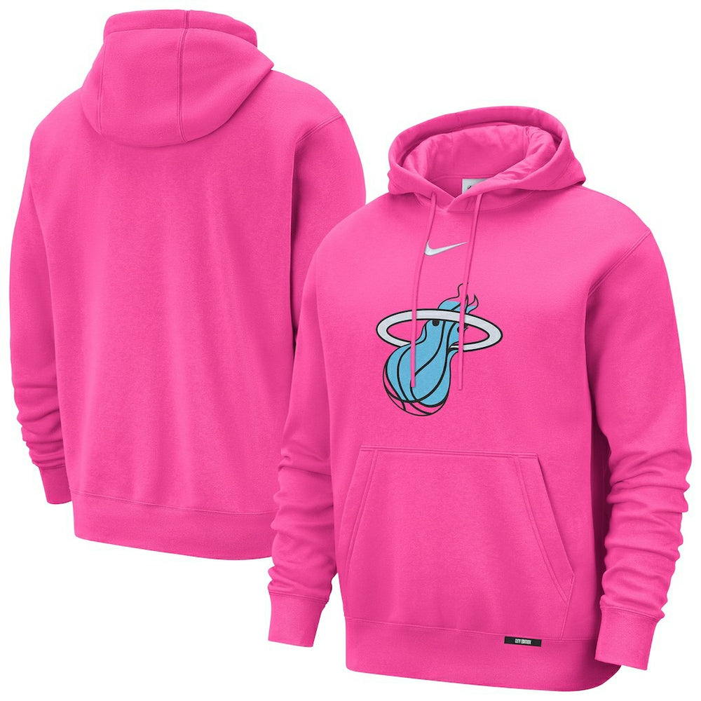 Miami Heat 2025/26 City Edition Essential Logo Remix Hoodie Pink