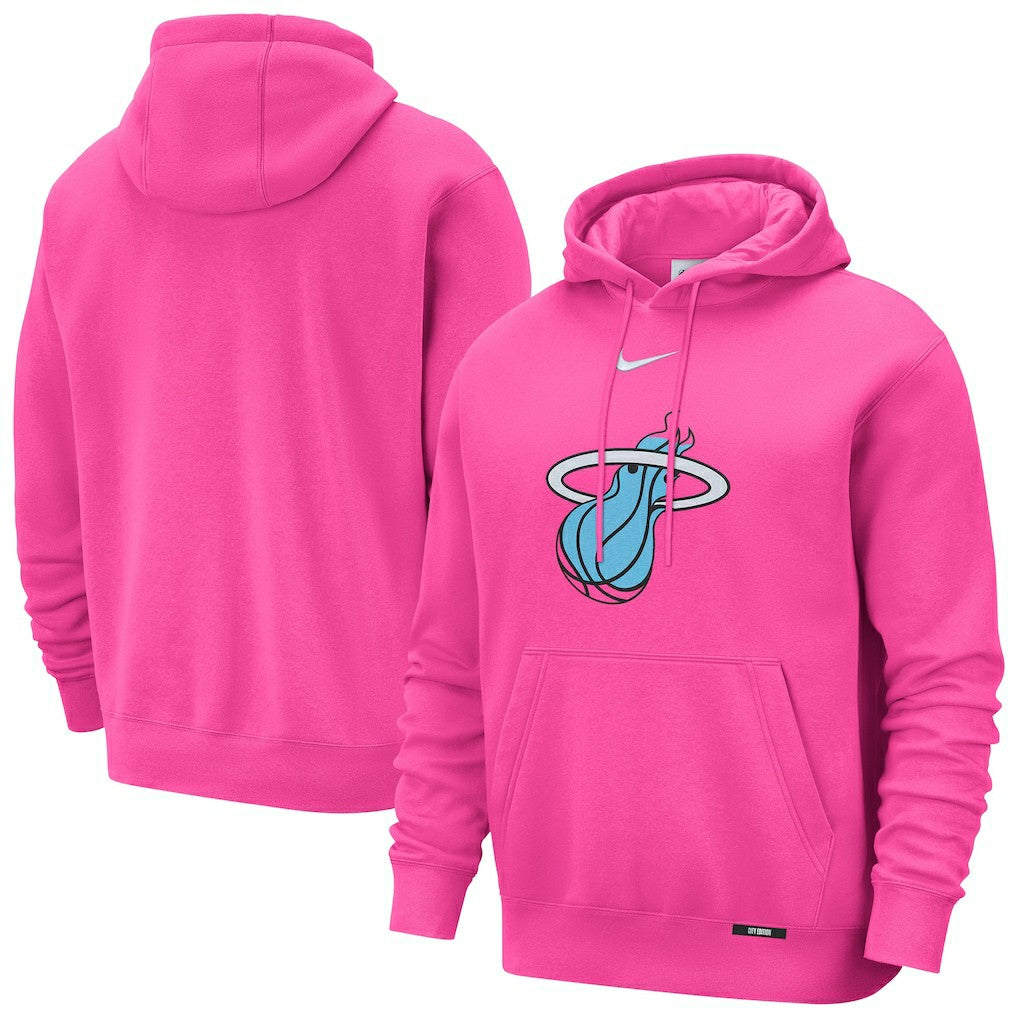 Miami Heat 2025/26 City Edition Essential Logo Remix Hoodie Pink