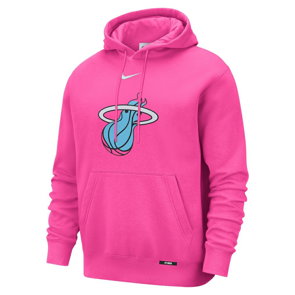 Miami Heat 2025/26 City Edition Essential Logo Remix Hoodie Pink