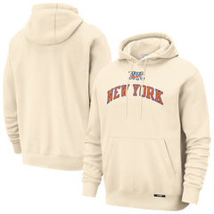 New York Knicks 2025/26 City Edition Essential Remix Club Hoodie Natural
