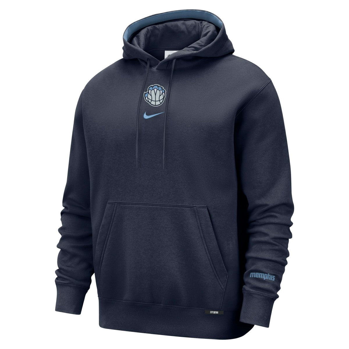 Memphis Grizzlies 2025/26 City Edition Courtside Remix Premium Hoodie Navy
