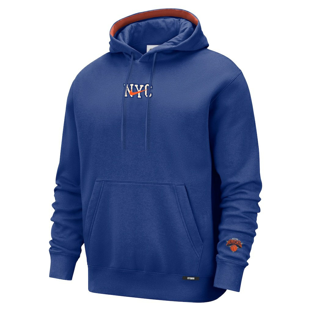 New York Knicks 2025/26 City Edition Courtside Remix Premium Hoodie Blue